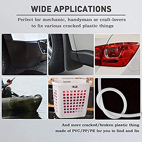 7 Types De Plastique De Soudage 12 Couleurs ABS PP PU PE Pa PC TPO Baguettes De Soudage En Plastique Pour Kit De Réparation De Kayak De Pare- Chocs De Voiture, 106pcs Baguettes