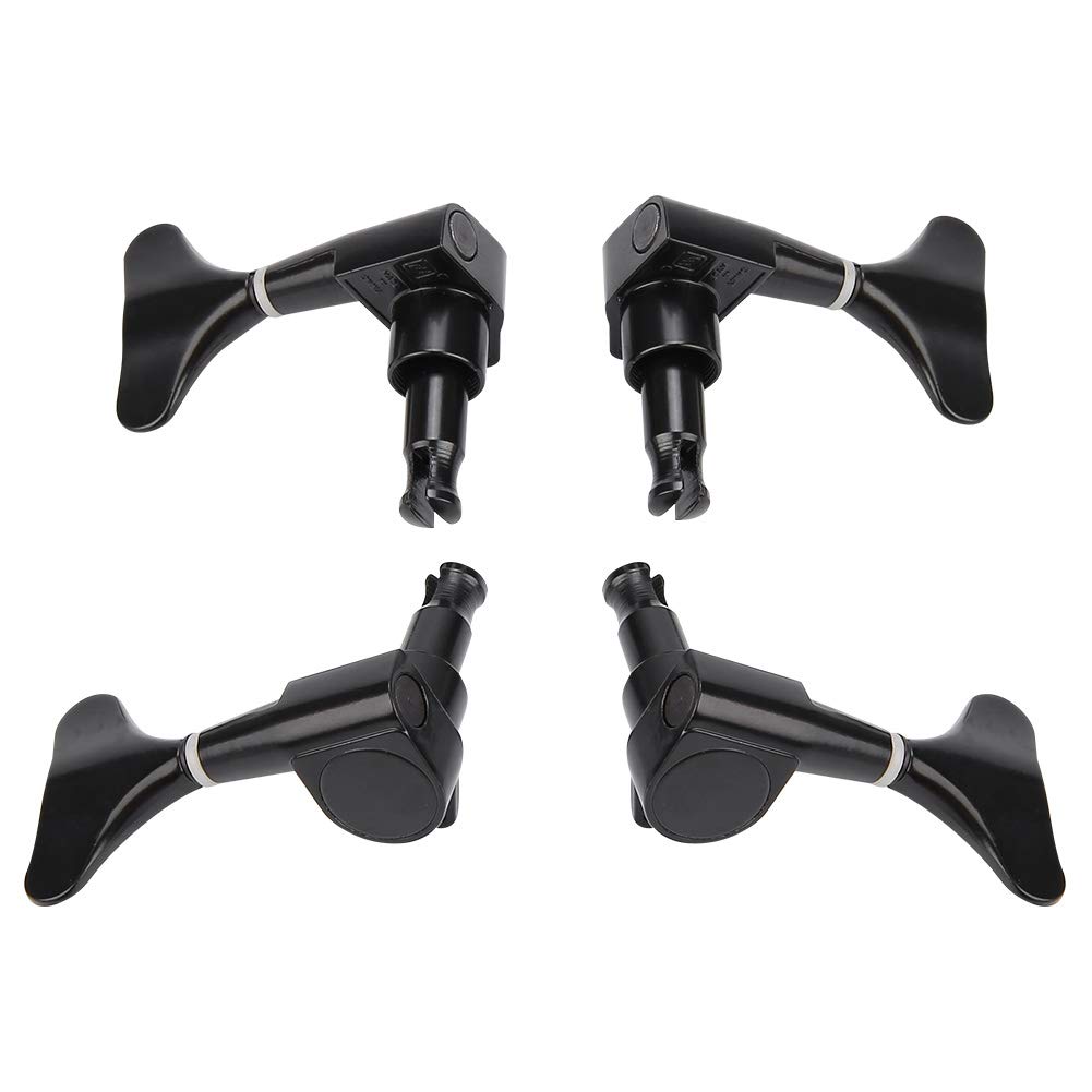 Tuning Peg, Closed Design Strong Long Service Life Bass Tuning Peg, Fine Workmanship for DIY Bass(Black)