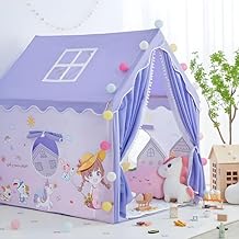 Colorfull and Extremely Light Weight Indoor and Outdoor Kids Play Tent House for 10 Year Old Girls and Boys Childrens (Purple Girl)