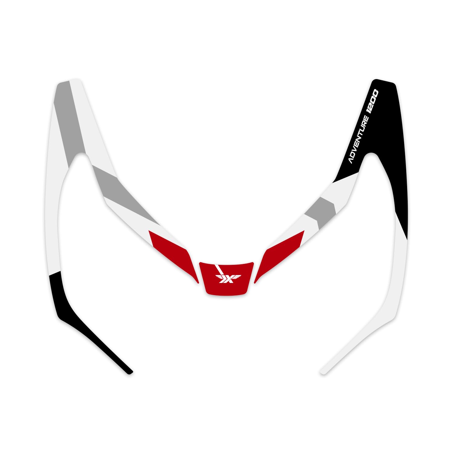 Az Graphishop - Adhesivo frontal compatible con Moto Morini X-cape 1200 2026, protección contra arañazos, fabricado en Italia FM-ADF-1203 (blanco ártico)