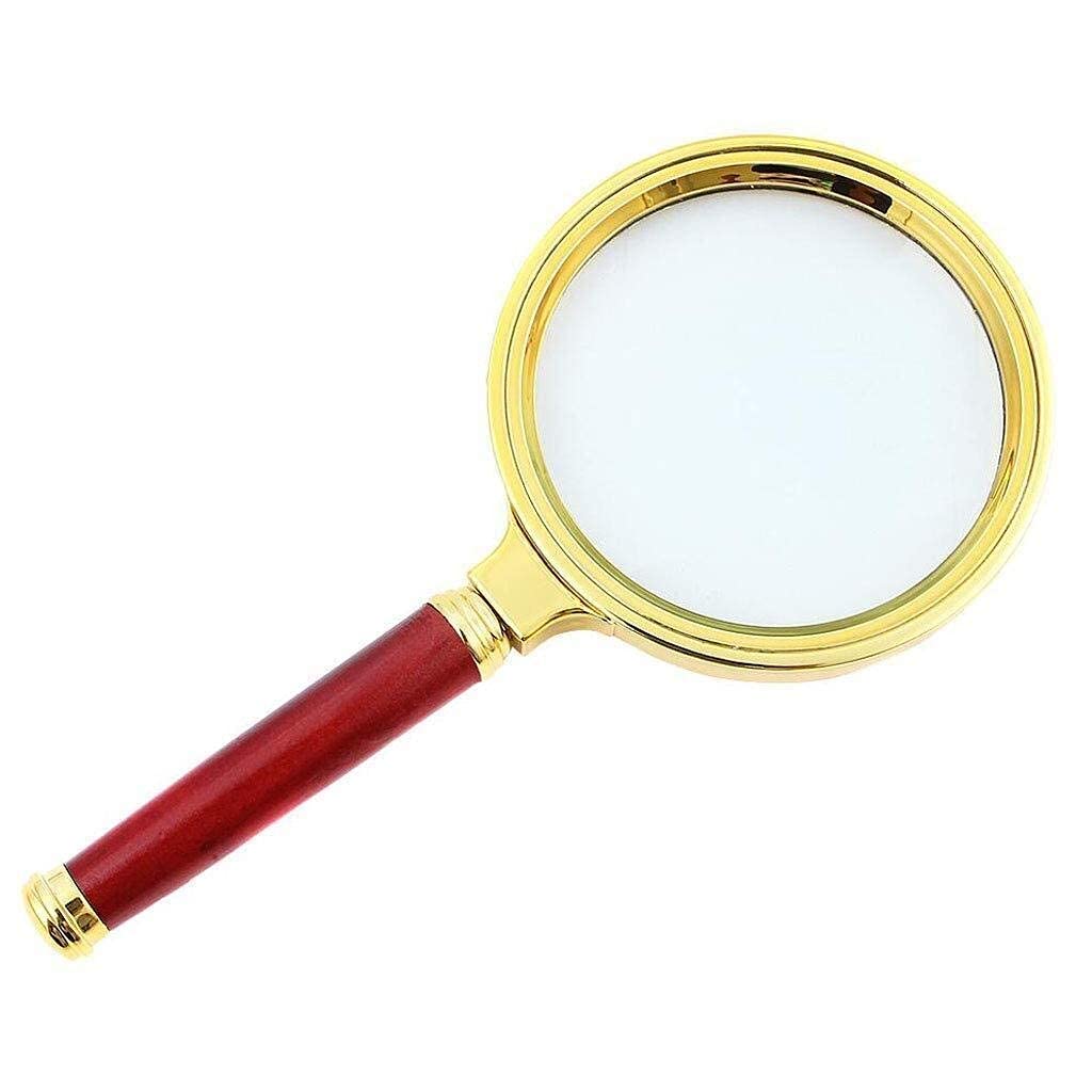 Loupe Magnifyiglasses Loupe Optique 10X Ultra Clearwood Portable pour Hommes âgés Readibook HD Lentilles Loupe Verre
