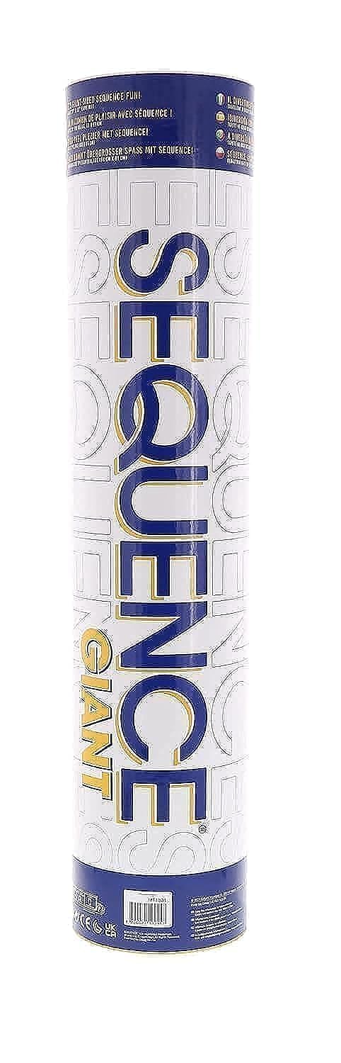 Goliath Jumbo Sequence Tube Game, Giant Roll-Up Mat Board Game for 2-12 Players, Family Strategy Fun for Ages 7+ – Floor or Table Gameplay – Team Play – Mat Size 27"x32" – Storage Tube Included