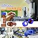 Autosampler Vials Cap,9mm Blue Polypropylene Screw-Thread Caps with PTFE Red/Silicone White Septa by Biomed Scientific