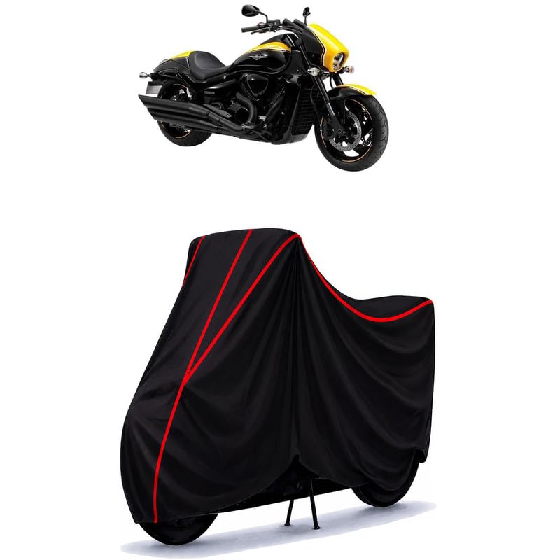 Image of Suzuki Intruder 150 Fi Water Resistant Bike Cover for All Motorcycles & Rain | Heavy Duty Taffeta Fabric | UV Protection, Dustproof, Scratchproof | All Weather Two Wheeler Cover with Elastic Bottom
