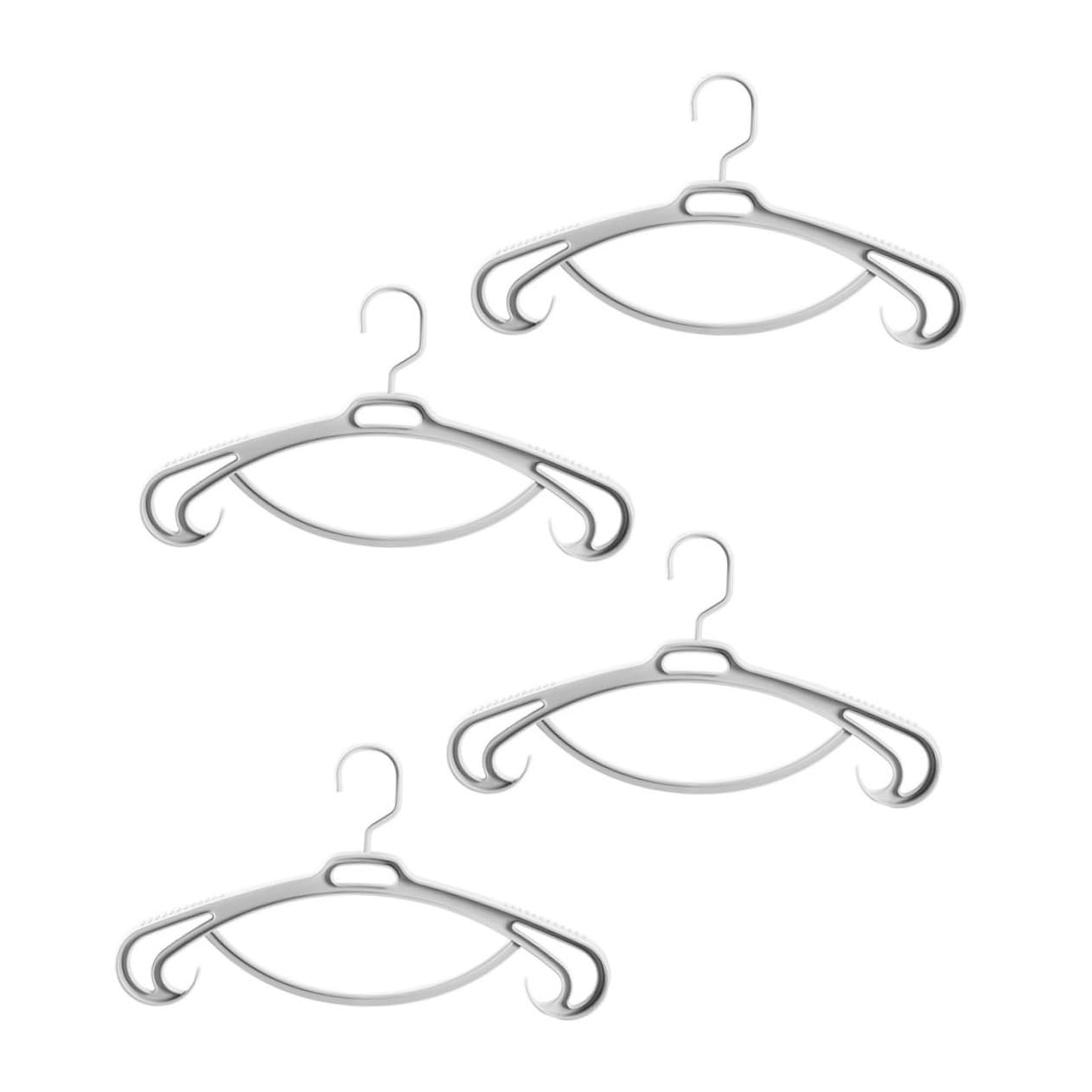 PRETYZOOM 4Pcs Non Slip Coat Hangers Heavy Duty Clothes Hangers for Space Saving Organization Wide Shoulder Design for Suits and Coats Wardrobe