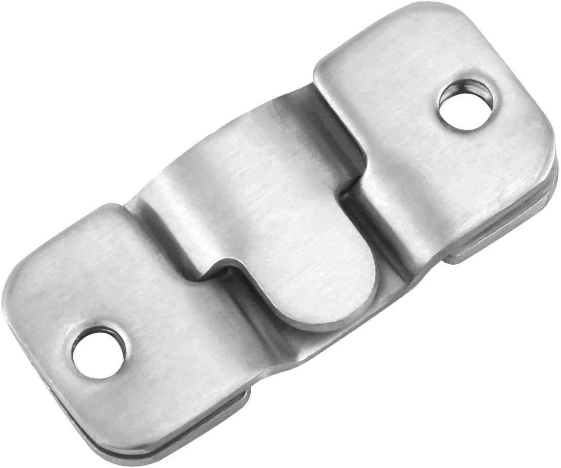 12pcs Flush Mount Bracket, 45x20mm Interlocking Picture Frame Hook, Stainless Steel Picture Bracket, Z Clip Photo Wall Mount Connector for Furniture Photo Hardware Mirrors