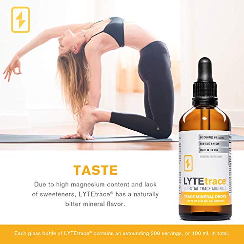 Trace Mineral Drops By Lytetrace 100Ml X 200 Servings - Max-Absorption Ionic Natural Sodium Free Trace Minerals Concentrate To Balance The Body's Ph - Non-Gmo, Vegan, Kosher, And Keto Friendly #TOP5