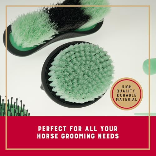 Weaver Equine 6-Piece Horse Grooming Kit, Ergonomic Gentle Horse Care Kit, Equestrian Supplies for Bathing Support, Detangling, and More, Mint/Gray - Image 2