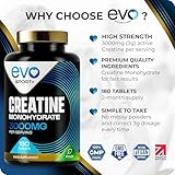 EVO NUTRITION Creatine Monohydrate Tablets 3000mg - 180 Creatine Tablets | Unflavoured Gym Supplement & Powder Alternative for Men & Women | Muscle Mass & Exercise Recovery | Vegan, Keto & Made in UK - Image 6