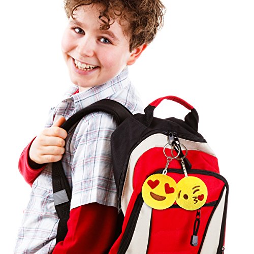 Dreampark Emoticon Party Favors, Emoticon Keychain 100 Pack Mini Plush Carnival Prizes For Kids Birthday Party Supplies Treasure Box Shool Prize Chest Treat For Classroom Bulk Toy Assortment #TOP5