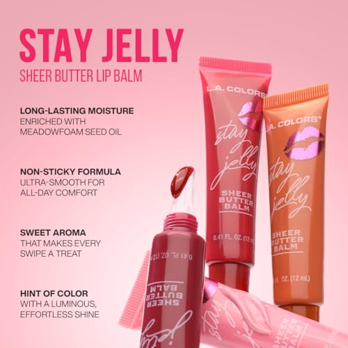 Image of L.A. COLORS Stay Jelly Sheer Butter Balm, Adore You CLG462 (Pack of 2)