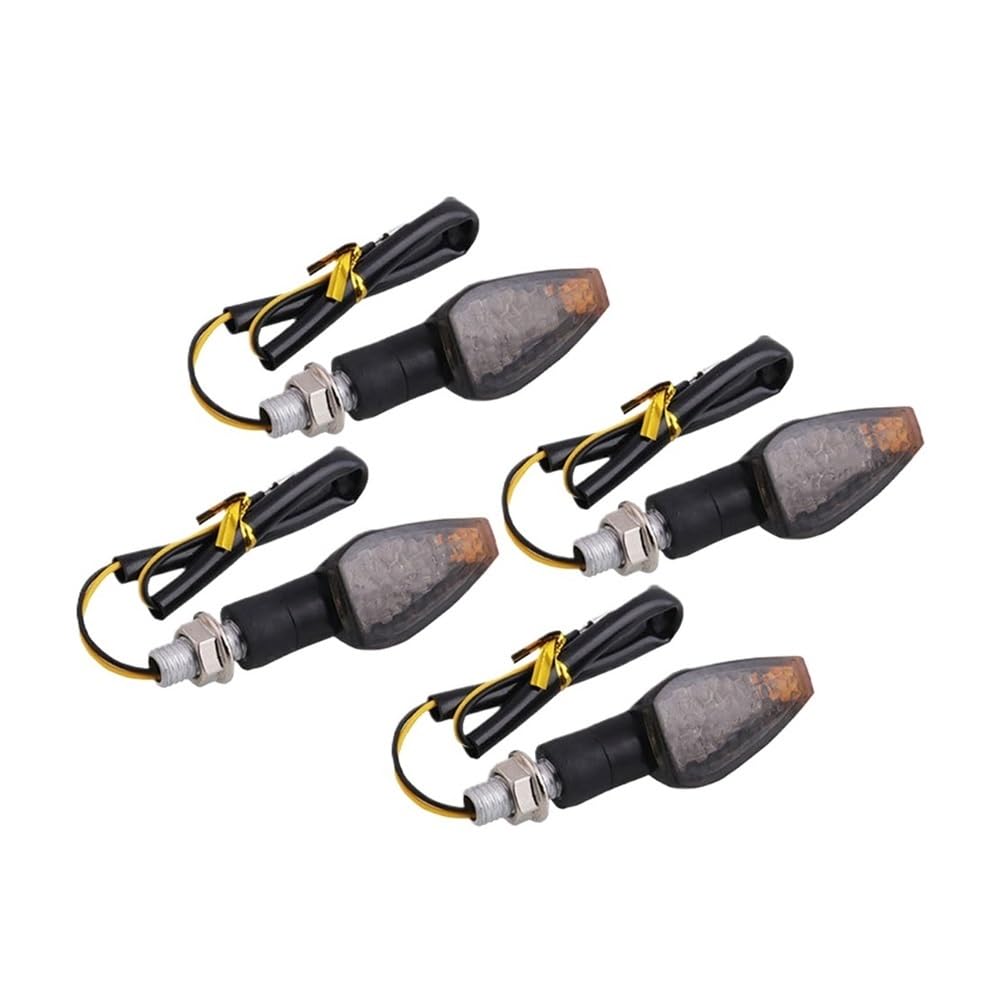Indicateurs Moto Clignotants Clignotants LED Universels Pour Motos, Longs Et Courts, Accessoires De Couleur Ambre, 4 Pièces