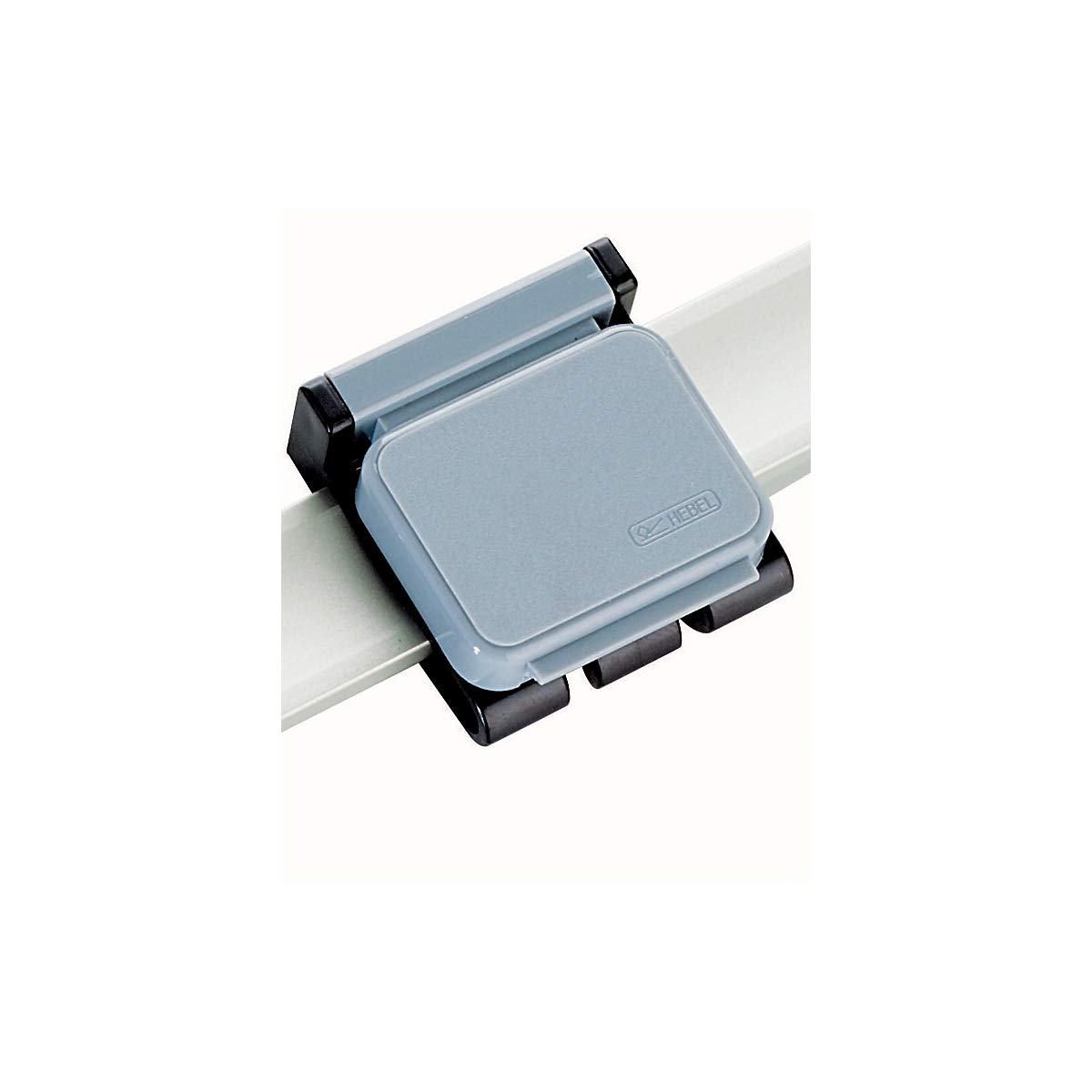 Maul Magnetic Clip V, Automatic Magnetic Snap-Shut System, Adjustable, 36 x 40 x 11 mm, Grey, 10 Pieces