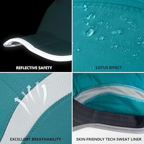 Image of GADIEMKENSD Reflective Folding Outdoor Hat Unstructured Design UPF 50+ Sun Protection Sport Hats for Womens and Mens