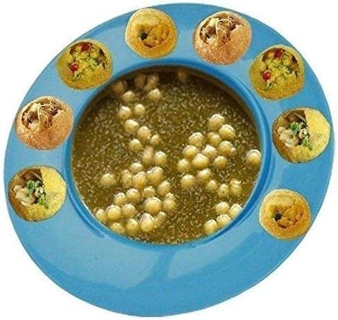 Plastic Specially Designed Pani Puri Serving Plate for Homes, Offices, Outdoor Use, Picnics and Serving Chat Bowl 400ml Water or Liquid (2 pcs)