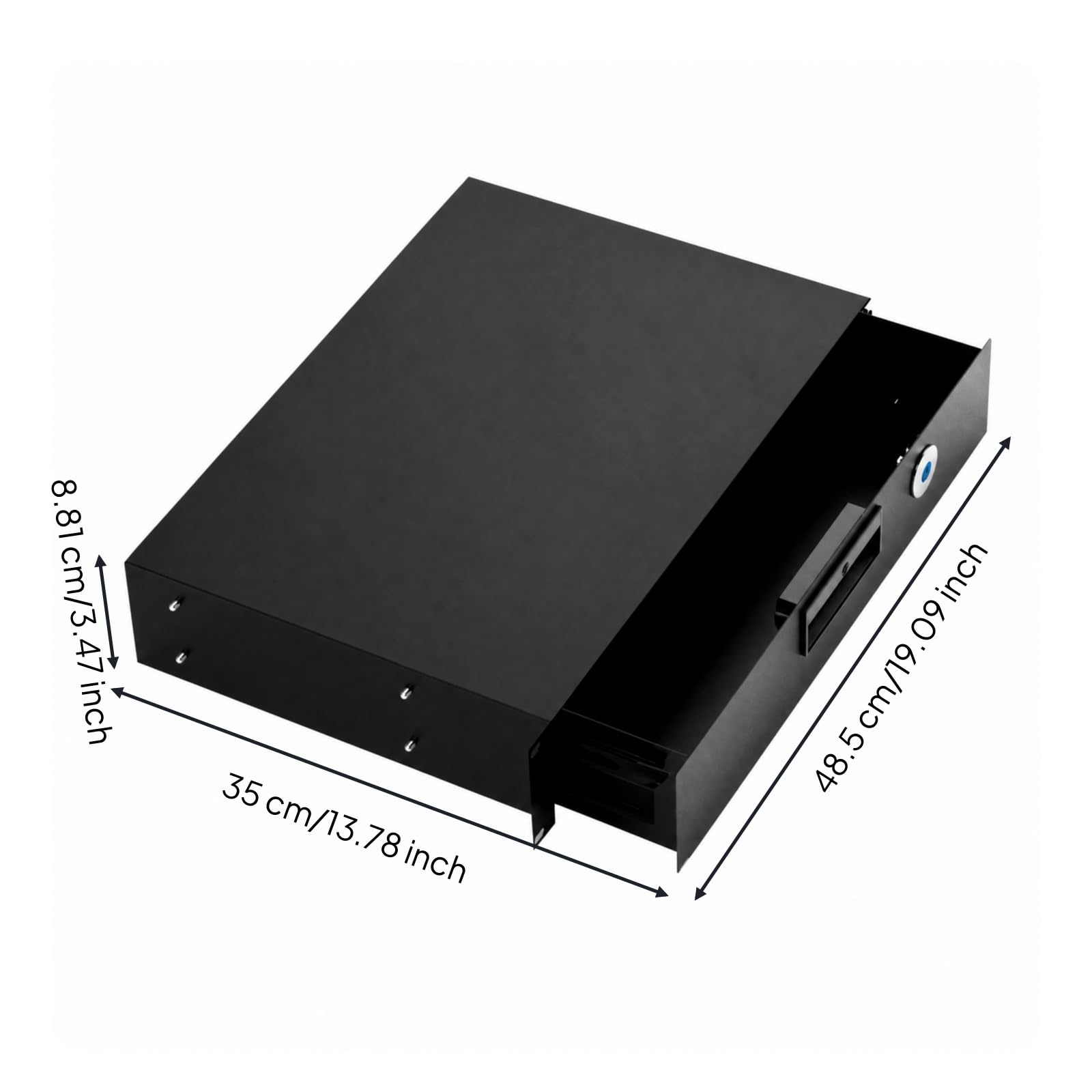 Cajón Montaje en Rack Anticorrosivo Cajón con slizantes y Hardware Montaje Extensible Estante slizante para Instalaciones, Cerrado