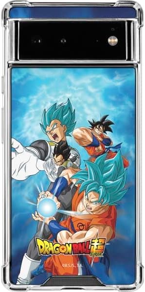 Skinit Clear Phone Case Compatible with Google Pixel 6 - Officially Licensed Dragon Ball Super Goku Vegeta Super Ball Design