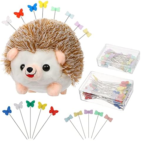 BENBO Hedgehog Pin Cushion with Butterfly Head Sewing Pins Cover