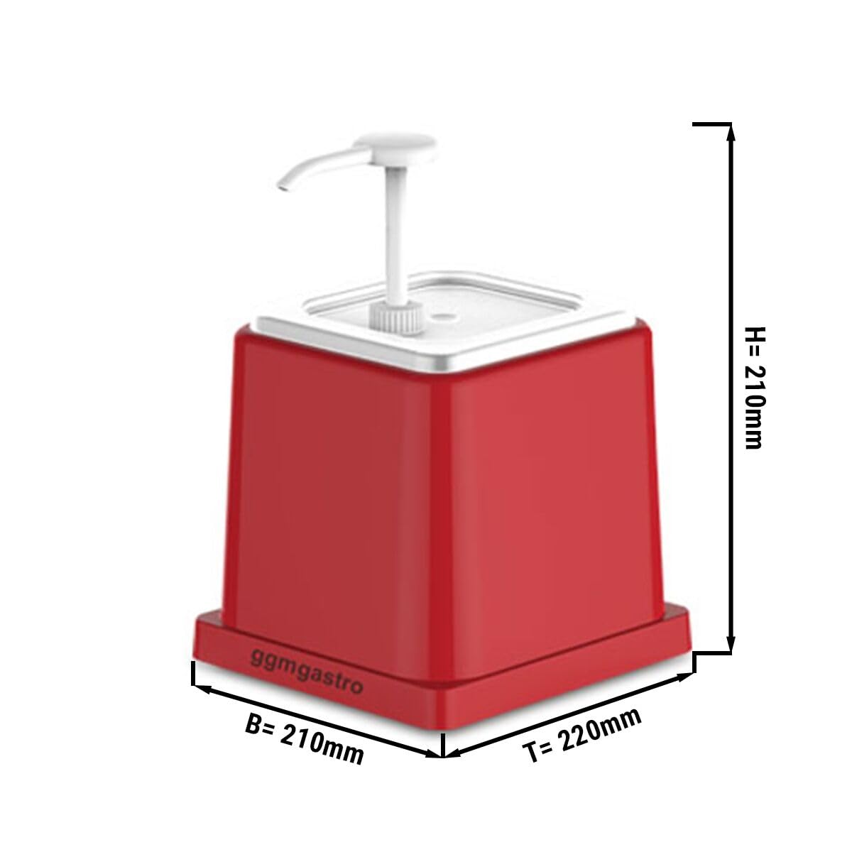 GGM Gastro | KSP2 | Ketchup/Saucen Dispenser - 2 Liter - Polypropylen - mit Pumpe
