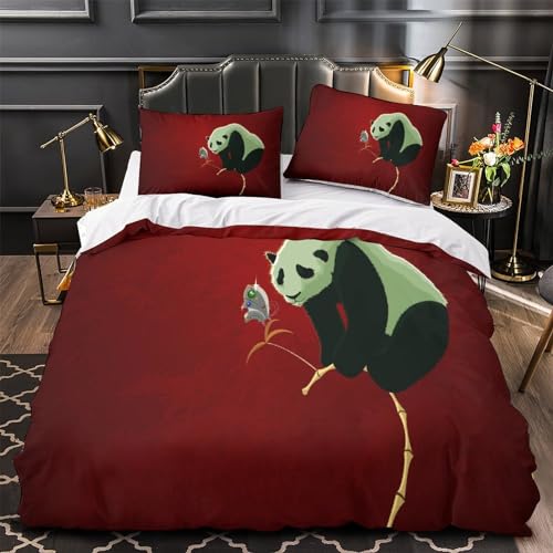 Housse de couette papillon fermeture éclair lit double microfibre - 4