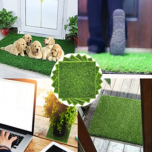 6 Pezzi Erba Artificiale Tappetino d'Erba Per Cani, Erba Artificiale Mini per Giardino Erba Decorazione, Prato Sintetico da Giardino, per Giardino, Terrazza, Balcone, Tavolo, Piano - Image 8