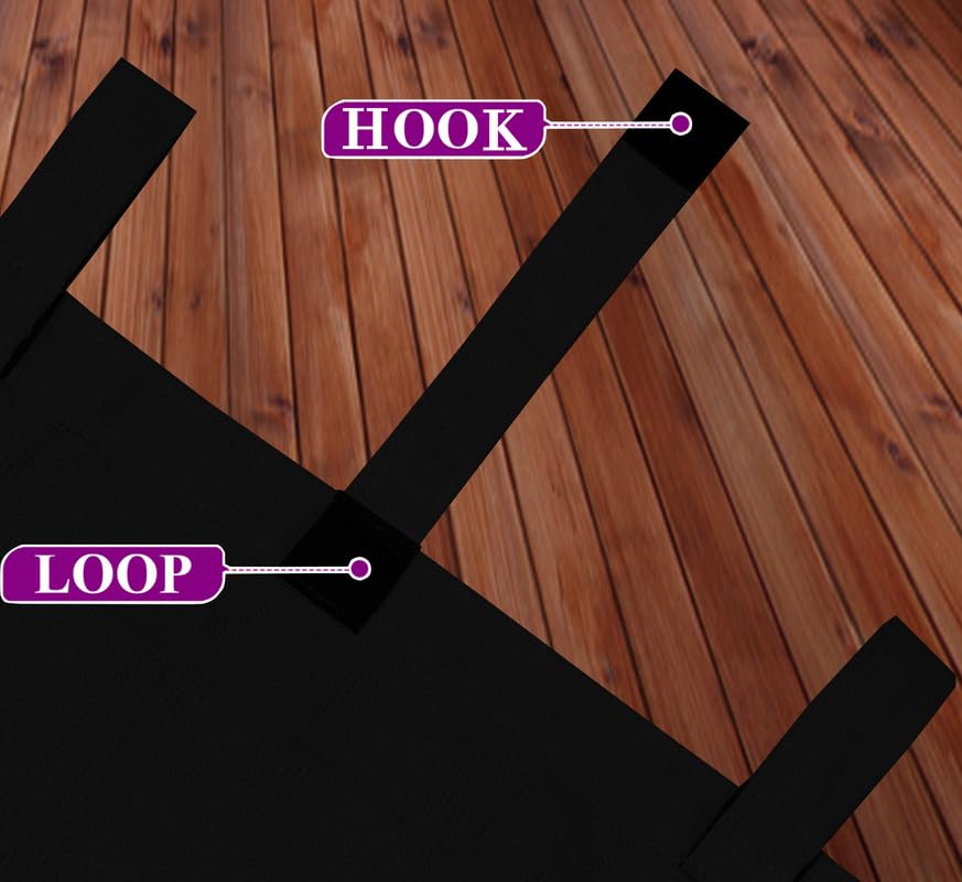 Image of HDPE Fabric 85-90% Sun Blockage & UV Protection Detachable Tab Top Balcony & Outdoor Curtains Temperature Reducing for Window&Door Curtains(Black Color 4.5X9.5 Feet) 1 Piece