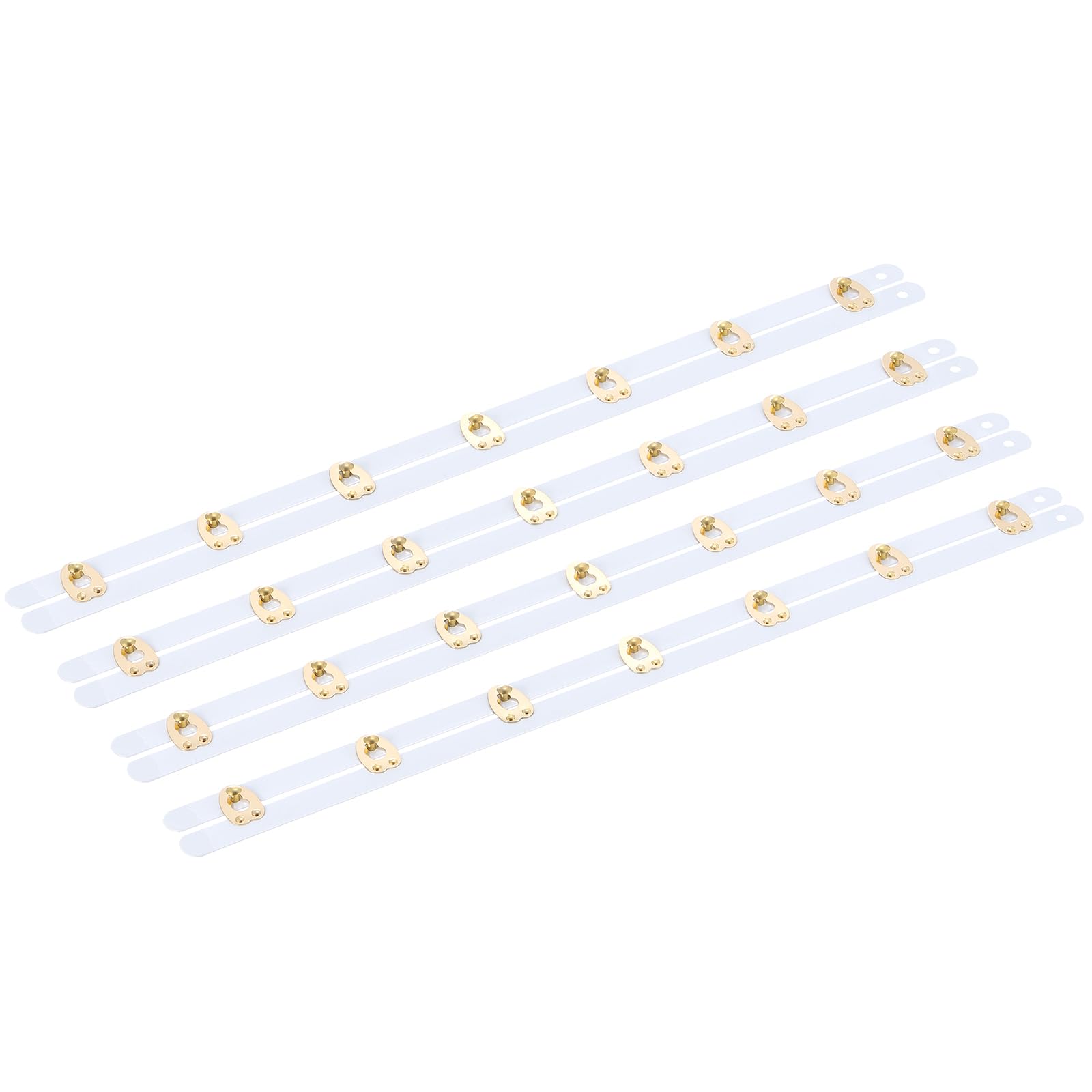 QUARKZMAN 4 Set Bustino Busk, 14 Pollici Supporto Disossamento in Acciaio Bianco con Pulsanti Dorate Molla in Acciaio Bustino Corsetto Ossa per Cucire Corsetto Realizzazione Abito Sposa