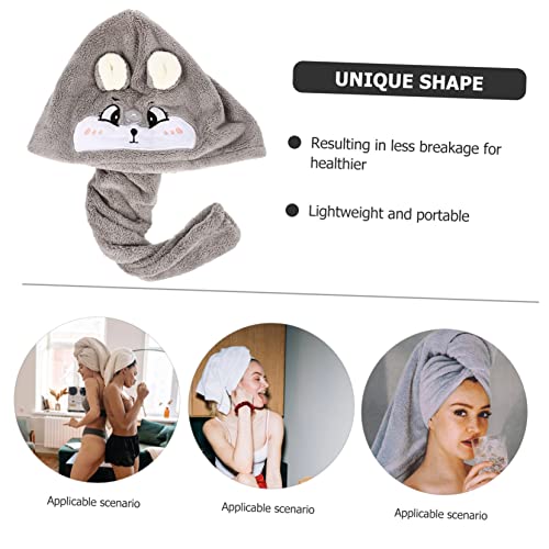 Luxshiny 4 Peças Touca De Cabelo Seco Chapéu Seco Toalha De Cabelo Molhado Envoltório De Cabelo De L