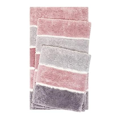 Homie Living Badteppich, Badematte kuscheliger Flauschiger weicher Flor l rutschfest und Waschbar Rio Marina (55 x 65 cm…
