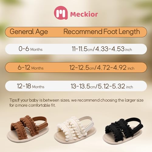Image of Meckior Infant Baby Girls Boys Summer Sandals Open Toe Lace Princess Dress Wedding Flats Shoes Newborn Toddler Soft Non-slip Sole First Walker Crib Shoes
