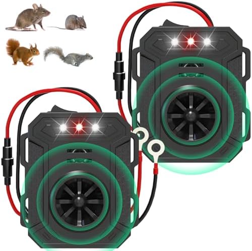 Amazon.com: 2024 Upgraded Rodent Repellent Ultrasonic Under Hood 2 Pack