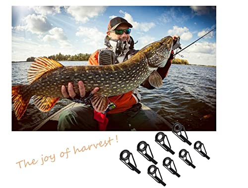 Kit De Réparation 32 Anneaux Guides Pour Canne à Pêche – Acier Carbone Et Céramique, 8 Tailles Incluses