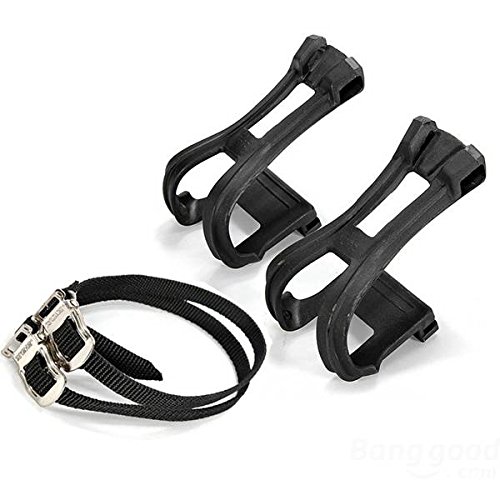 Mark8shop 2 x Fixie Gear Bike Pedal Toe correias suporte clipe Binding banda
