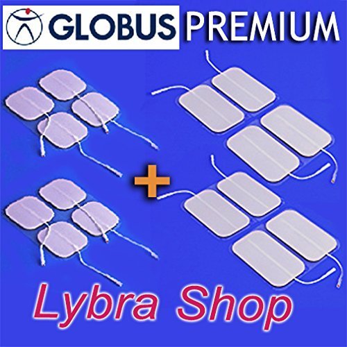 Globus 16 ELETTRODI Premium : 2 Buste Quadrati + 2 Buste Rettangolari UNIVERSALI