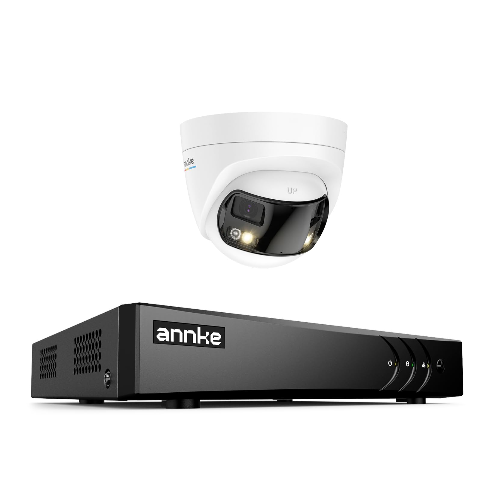 ANNKE 3K Lite H.265+ 8-kanałowy rejestrator DVR, kamera do monitoringu, zestaw zewnętrzny, 1 x analogowa, przewodowa kamera bezpieczeństwa 3K Dual Lens do rozpoznawania ludzi/pojazdu, widoczność w