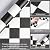 Qianglive Black and White Contact Paper Mosaic Checkered Peel and Stick Wallpaper Lattice Self Adhesive Waterproof Vinyl Roll for Bathroom Kitchen Backsplash Cabinets Shelf Liners Drawers 17.3"x80"