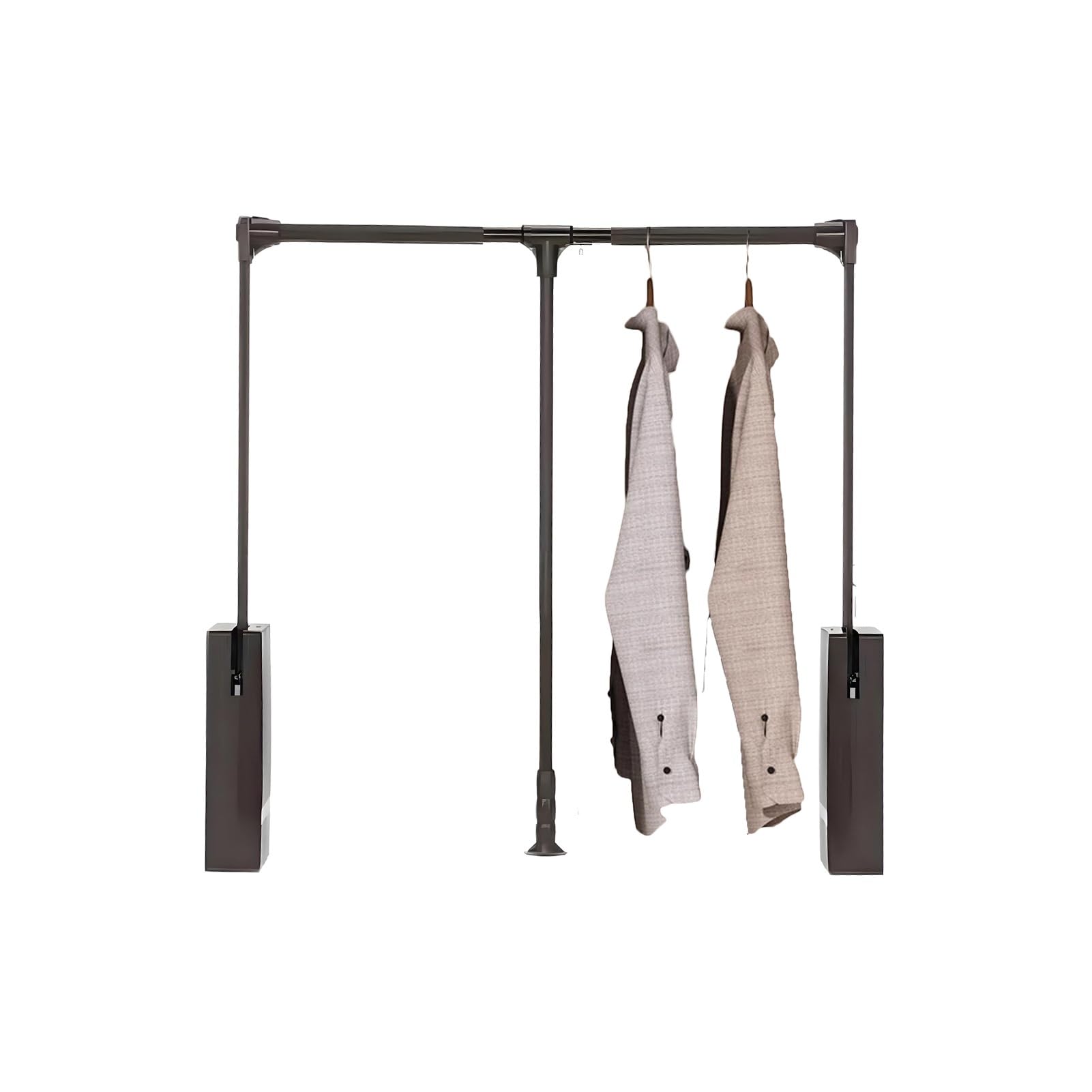 GTHTUHFD Adjustable Telescopic Clothes Hanger Bar,20Kg/44Lbs Load Capacity,Pull-Down Clothes Rail For Cloakroom,Color 2-W-550-660mm