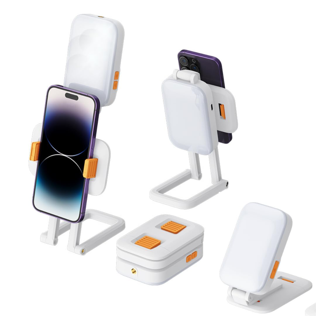 B.O.A.TLight For Phone, Camera Light For phone 66 LED,1000mAh Rechargeable, 24 Light Modes, Streaming Selfie Light For TikTok Video Fill Light, Video Call, Video-Conference, 3h-8h Working Time