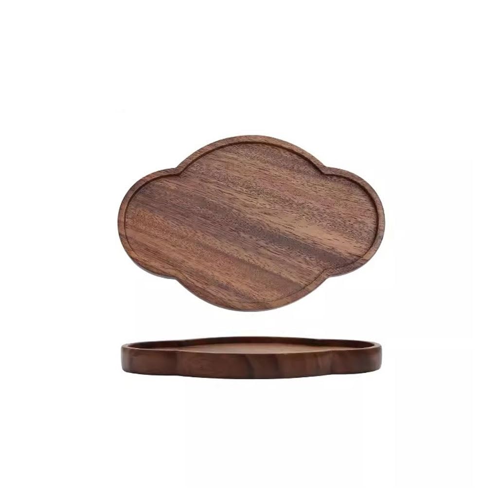 Bandeja Decorativa Moderna Bandeja rectangular de madera maciza for restaurante, cafetería, comedor, taza de té de la tarde for el hogar, bandeja pequeña for refrigerios y repostería Bandejas para Ser