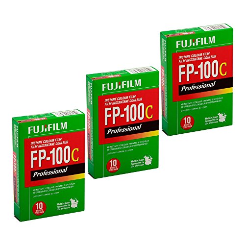 FujiFilm FP-100C Professional Instant Color Film 3-Pack (30 Prints)