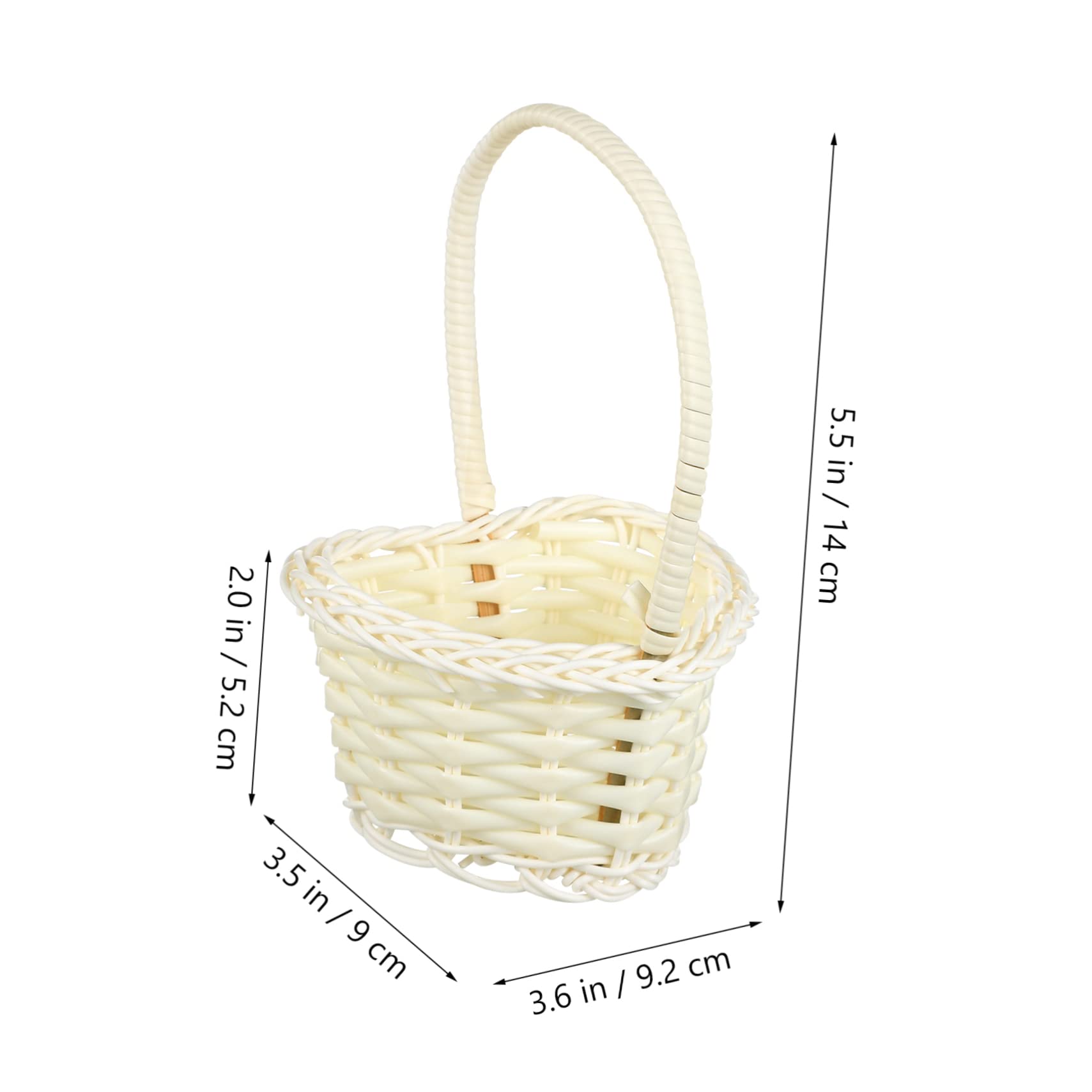 Cabilock 10Pcs Woven Wedding Flower Basket Handheld Decorative for Fruits Petals Candy Versatile Storage for Weddings Home Decor