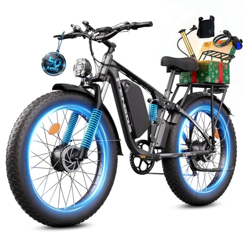 FENGQS 6000W Electric Bike for Adults,60V 1200WH...