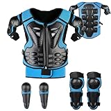 EINSTELLBARES DESIGN:Diese motorrad schutz jacke kinder ausrüstung umfasst brustprotektoren,ein paar ellbogenschützer und ein paar knieschützer,die umfassenden schutz bieten.Sie sind alle in der größe einstellbar und leicht einzustellen.Sie sind für kinder vieler körpertypen geeignet.Es bringt die rüstung auch näher an den körper und schützt kinder besser.