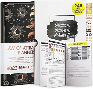 Law of Attraction Planner Sep 2022-Dec 2023 - Weekly and Monthly, a 16-Month Productivity Planner, Hourly Planner And Work Planner for Productivity & Happiness, Adhd Planner | Stickers