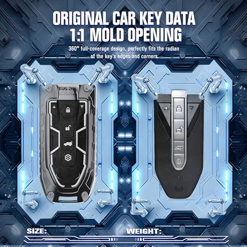 Image of SHOPOFLUX Metal Key Cover Compatible with Mahindra BE 6, XEV 9 EV, XUV 7XO Smart Key (Metal Silicone Black)