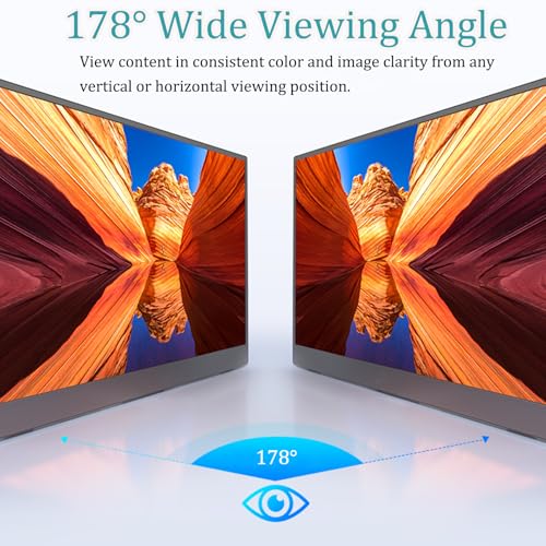 Image of Portable Monitor, 15.6 Inch FHD 1080P 60Hz Second External Monitor | Ultra-Slim IPS HDMI USB-C Travel Monitor with Protective Case & Speakers, External Monitor for Laptop PC Phone Mac