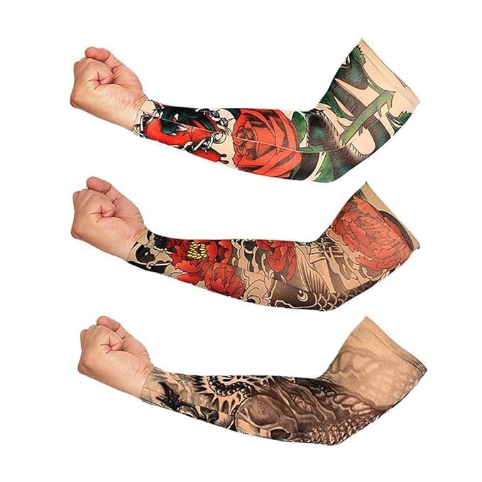 Tattoo Sleeves, Arm Tattoos Sleeve For Men & Women Fake Temporary Hand Cover Sun UV Cool Protection Unisex Stretchable Cosplay Accessories Running, Cycling-image-42