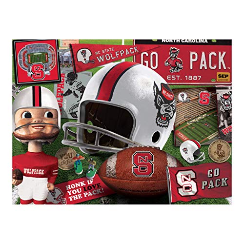 Image of YouTheFan NCAA NC State Wolfpack Retro Series Puzzle - 500 Pieces, Large, Team Colors