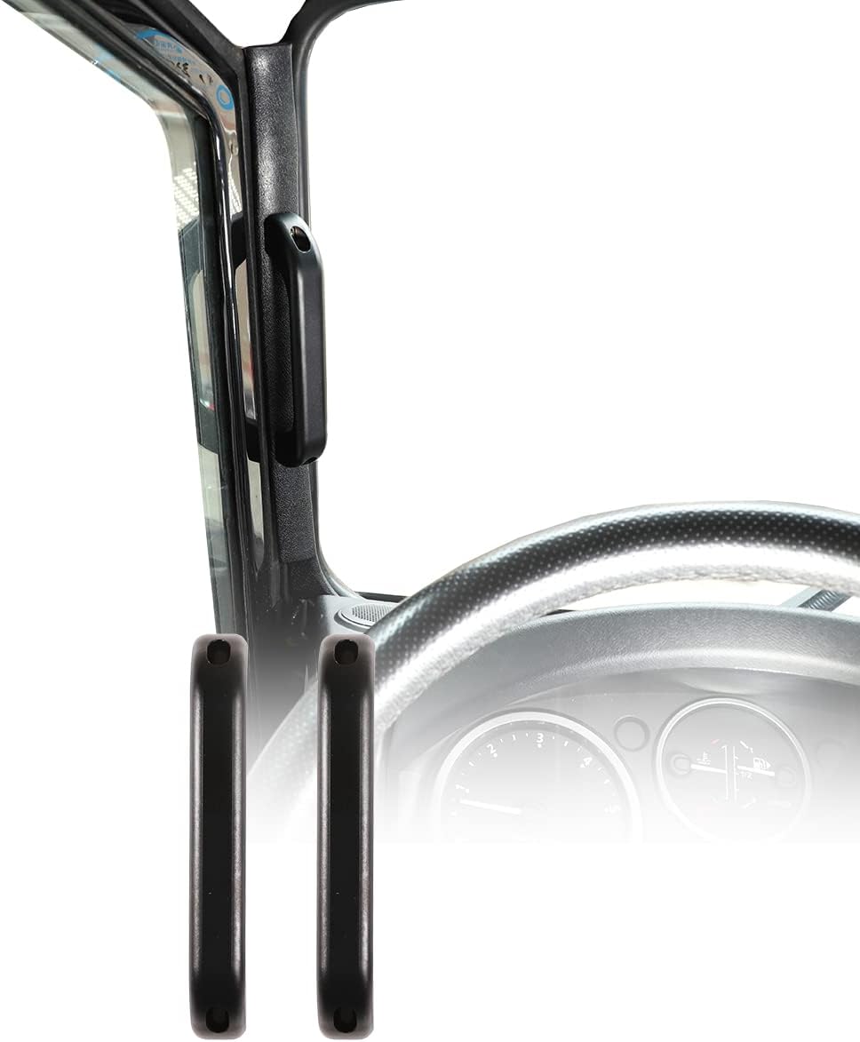 Aluminum Alloy Car A Pillar Grab Handle Trim Car Accessories for Land Rover Defender 2004-2018 90 110 130 Automotive Grab Handles (Pair) (Style-A, Silver)