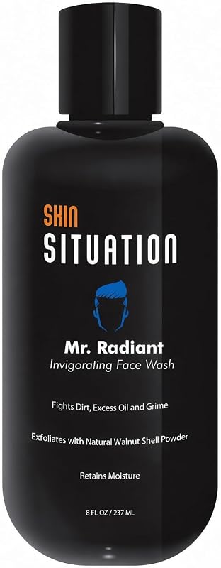 Skin Situation Mr. Radiant Limpador Facial Masculino com Partículas de Noz, 240 mL